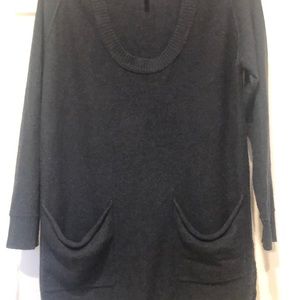 Cashmere Navy tunic Sak’s sweater!